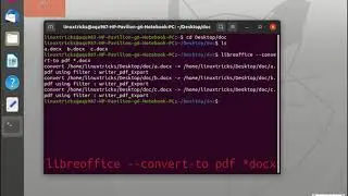 Convert multiple word file to pdf in ubuntu | linux