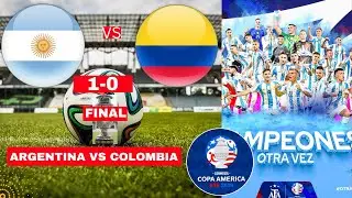 Argentina vs Colombia 1-0 Live Copa America Final 2024 Football Match Score Commentary Highlights