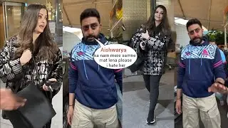 Shocking!Aishwarya Rai's Angry Reaction meeting Abhisekh Bachchan at Airport after Divorce