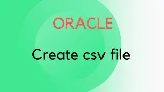 Create csv file USING SQL, Generating CSV Files.