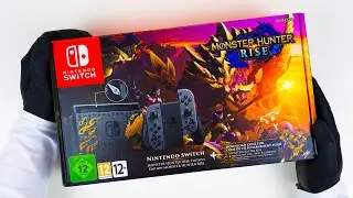 Nintendo Switch Monster Hunter Rise Special Edition Unboxing - ASMR