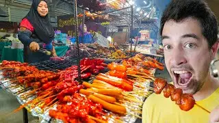 Asia's $1 STREET FOOD Market!! Super CHEAP BBQ Heaven + Ambuyat FEAST in Brunei!