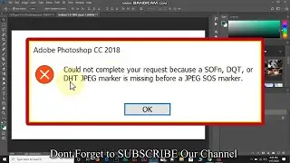 How to Fix JPEG File Photoshop Opening Error (Could not complete your request because of ...)