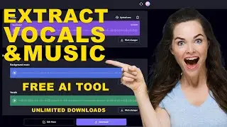 How to Extract Vocals and Music 🎵 from ANY Song Using Free AI Tools - Free AI Vocal Remover