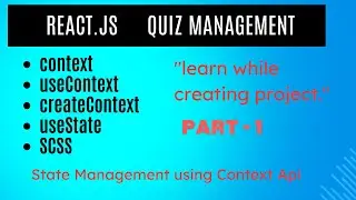 Quiz Manangement System using React.js | useContext | useState | createContext #reactjs #javascript