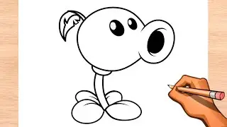 How to Draw Peashooter easy - Drawing Step by Step