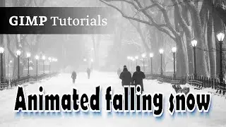 Falling snow in GIMP