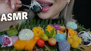 ASMR Assorted Traditional Thai Dessert *Relaxing Eating Sounds | N.E Let's Eat