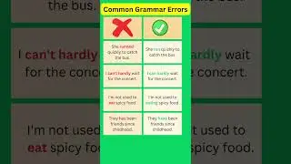 Common Grammar Errors | English Mistakes