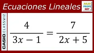 ECUACIONES LINEALES - Ejercicio 15 (con CASIO Classwiz fx-991LA CW)