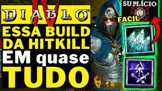 DIABLO 4 - ESSA BUILD DA HIT KILL EM quase TUDO!!!! NO SUPLICIO!!! DO NIVEL 60 AO 100!! RENEGADO!!!