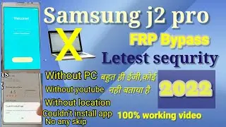 samsung j2 pro frp unlock || samsung j210f frp bypass without pc ||j2 pro frp bypass letest sequrity