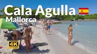 Cala Agulla Beach Walk Mallorca 4K Balearic Islands Majorca Spain 🇪🇸