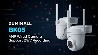 ZUMIMALL 4MP Outdoor Security Camera|Support 5G/2.4G WiFi&360°PTZ&24/7 Recording