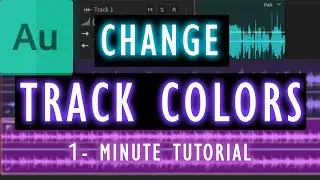 How to Change the Color of Audio Tracks - Adobe Audition 1 Minute Tutorial