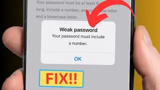 Your apple id password must include a number || Weak Apple ID Password