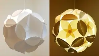 Shadow star lamp - how to make a spherical lampshade covered with flowery stars - EzyCraft