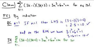 Induction proof for a summation identity