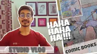 A Little Art Studio vlog // My comic books 😅