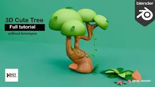 How to make tree in blender || Beginner tutorial || Cute stylized tree in blender