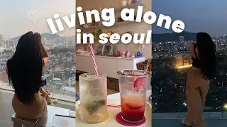 living alone in seoul 🤍 BEST cafe & view in seoul, kiki's delivery service cafe, & simple moments