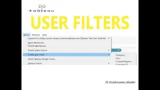 User Filters OR Row Level Security In Tableau