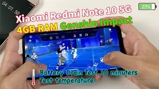 Xiaomi Redmi Note 10 5G Genshin Impact Gameplay | Dimensity 700 5G (7 nm)