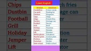 British English Vs American English 🥰 #shorts #viral #english #education