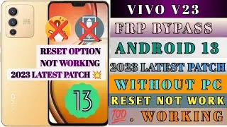 Vivo V23 FRP Bypass Android 13 TalBack Not Working Without Pc | Vivo V23 Google Account Lock Remove