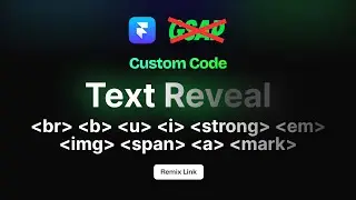 Text Reveal Animation - Supports Inline HTML Markup Tags - Framer & Framer Motion