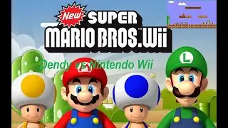 Super Mario Bros. Dendy vs Nintendo Wii. Играем на эмуляторах. Классика с крутой картинкой.