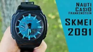 Nauti-Casio Frankenstein Skmei 2091 digital-analog watch review 