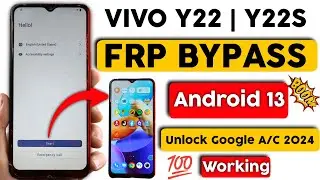 Vivo Y22 | Y22s Android 13 Frp Bypass | Unlock Google Account Lock (Without PC) 2024