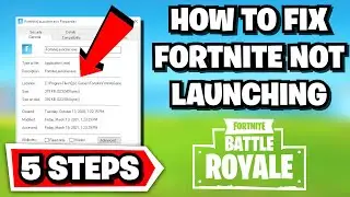 How To FIX Fortnite NOT LAUNCHING 🔨5 EASY STEPS🔨 (Fix Fortnite Launch Issue)