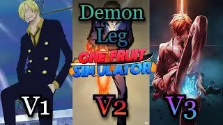 COMO PEGAR DEMON LEG V2 E MASTERIZAR PARA V3! ONE FRUIT SIMULATOR!