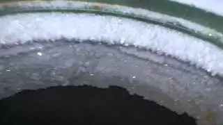 Скважина на воду.Кессон из колец зимой.