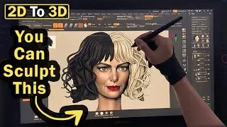 2D To 3D Process - You Can Sculpt This In Zbrush | Digital Sculpting Tutorial