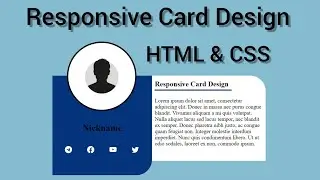 Responsive Card Design using HTML &CSS.UI Design