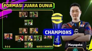 FORMASI YANG DIGUNAKAN MAYAGEKA (JAPAN) JUARA DUNIA EFOOTBALL CHAMPIONSHIP 2024 WORLD FINALS CONSOLE