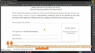 HOW TO ADD IMAGE ON A PDF USING ADOBE ACROBAT READER