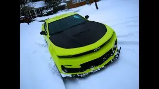 Driving my 2020 Camaro SS 1LE in deep snow *with POV*