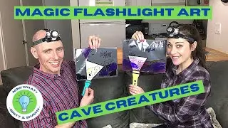 Magic Flashlight Art for Kids- Cave Animals and Habitats | Educational Video for Children