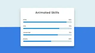 Animated Skills Bar HTML CSS | How to Make Skills Bar using HTML and CSS | My Skills Bar HTML CSS