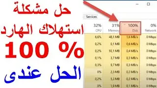 task manager/ حل مشكلة تهنيج مدير المهام  ويندوز 10 - استهلاك الهارد 100% مدير المهام