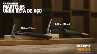 Martelos Unha Reta de Aço - ToughBuilt®️ TB-H1-1R-S18 / TB-H1-1R-S16