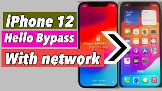 iPhone 12 iOS 17.5.1 Hello screen iCloud Bypass With Sim Signal