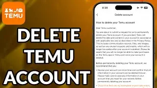 How To Delete TEMU Account