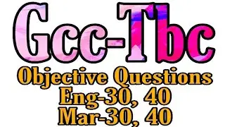 GCC TBC Objective 2020 Jan & Jun Goverment Certificate in Computer Typing Basic Course