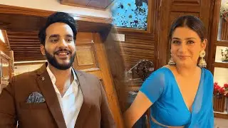 Abhishek ne Isha Malviya k sath set pe ki masti