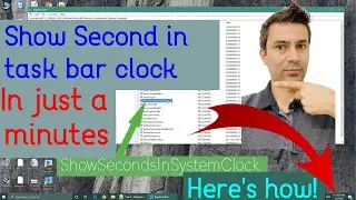 How to add seconds on the taskbar clock on Windows 10?